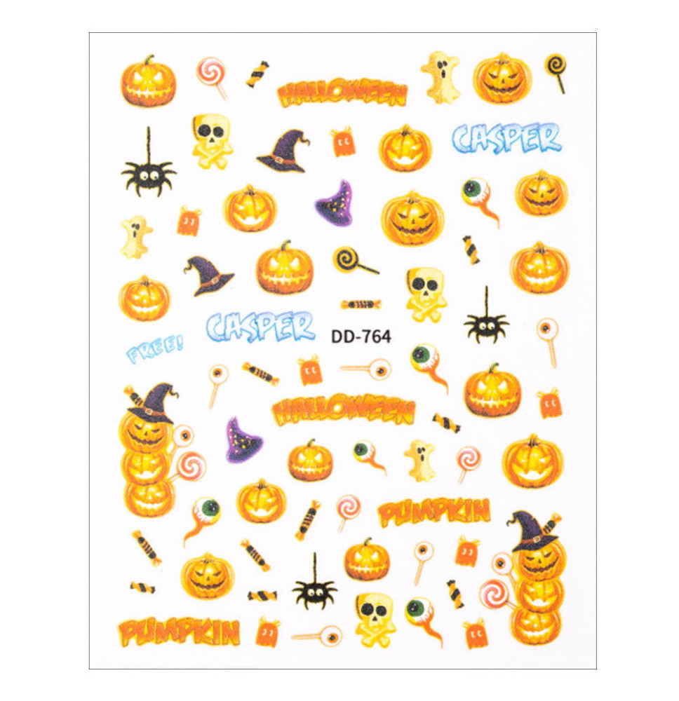 Nálepky na nechty Halloween DD-764