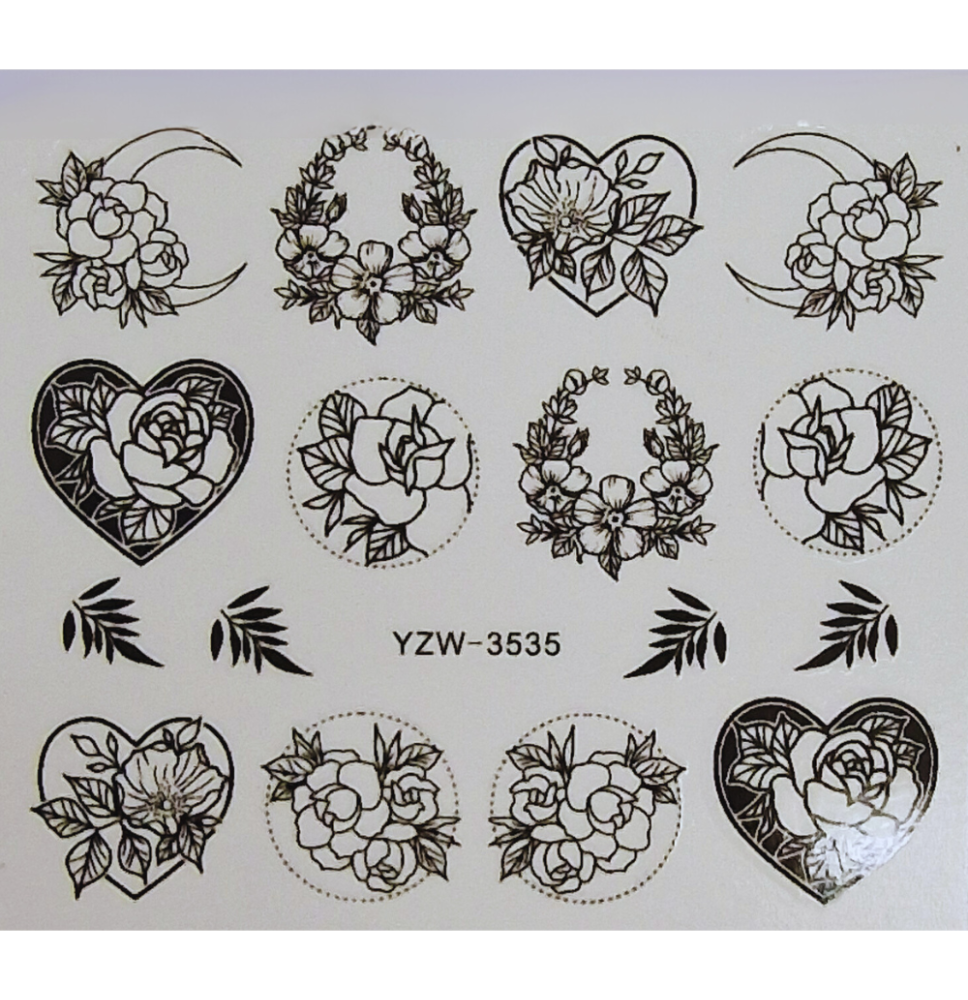 Vodonálepky na nechty  YZW-3535