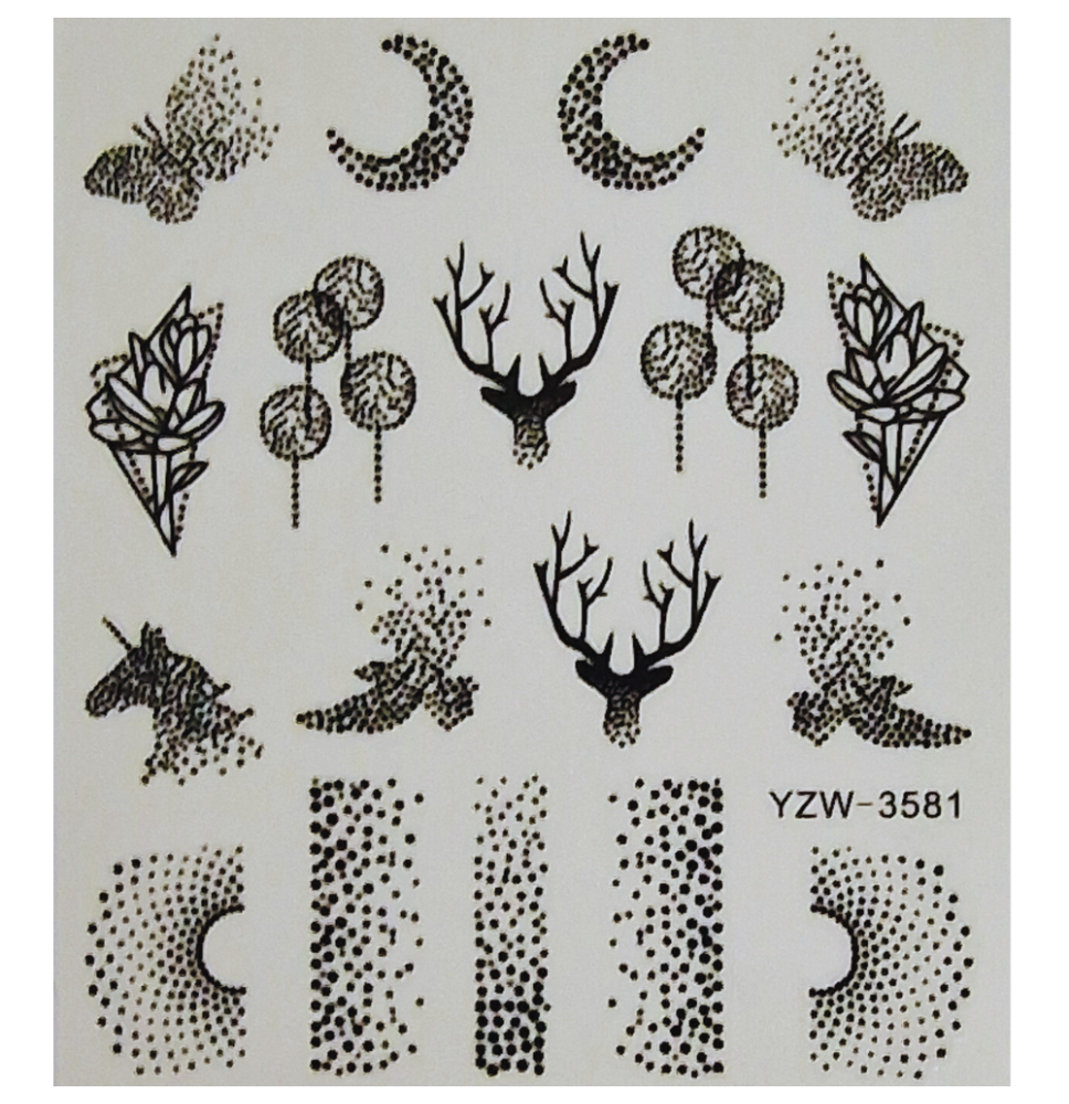 Vodonálepky na nechty  YZW-3581