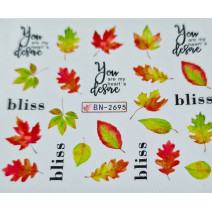 Vodonálepky na nechty jeseň BN-2695