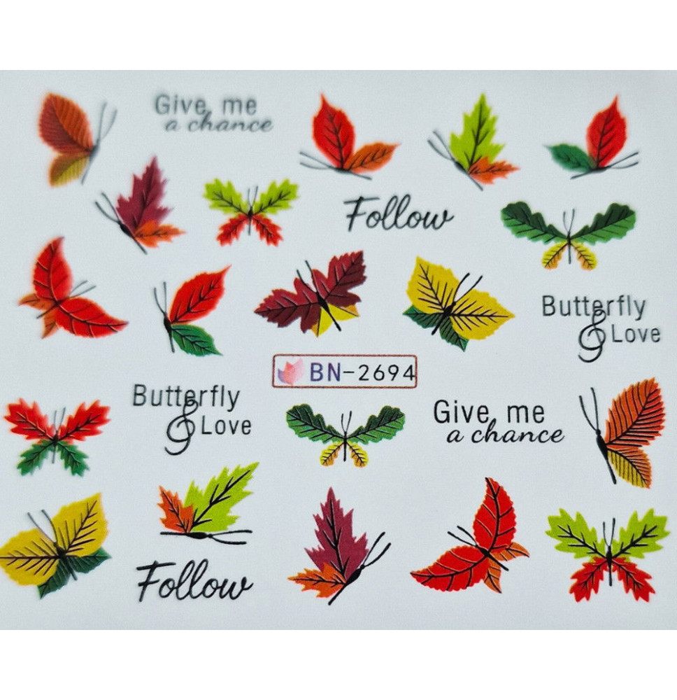 Vodonálepky na nechty jeseň BN-2694