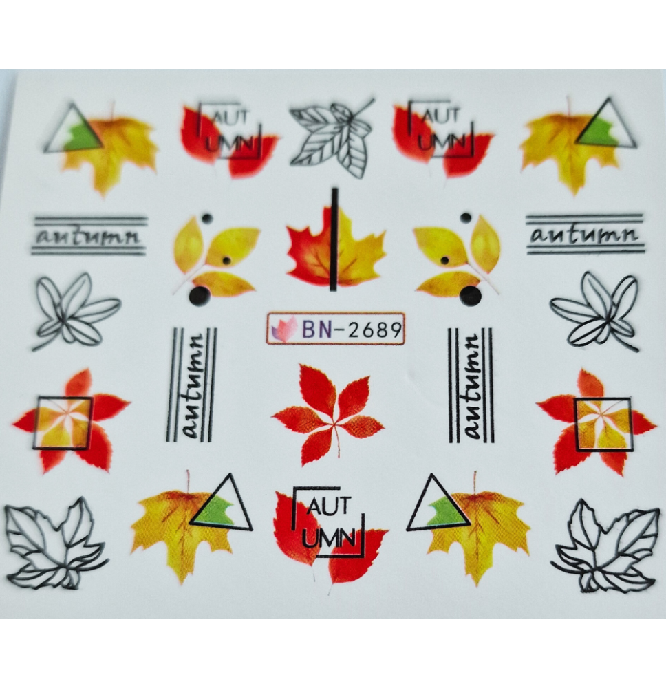 Vodonálepky na nechty jeseň BN-2689