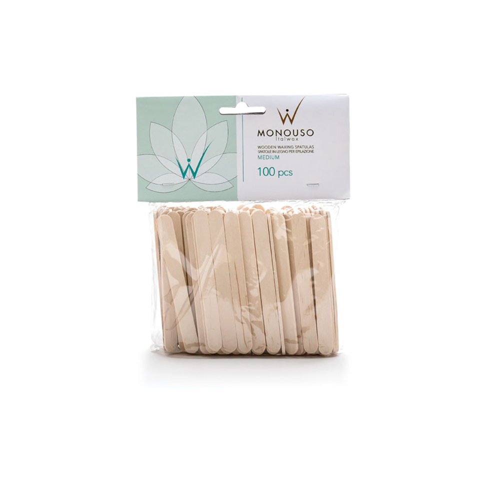 ITALWAX drevená kozmetická špachtľa stredná MEDIUM 100 ks