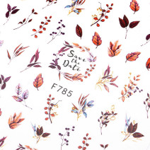 Nálepky na nechty listy F785