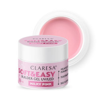 CLARESA STAVEBNÝ GÉL NA NECHTY SOFT&EASY MILKY PINK 90G
