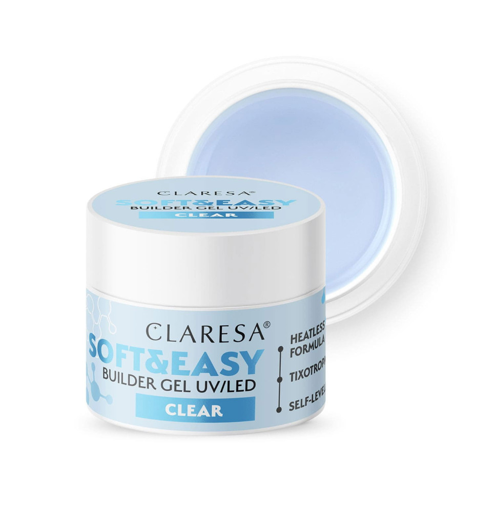 CLARESA STAVEBNÝ GÉL NA NECHTY SOFT&EASY CLEAR 45G