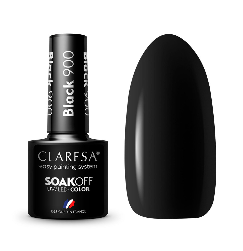 Gél lak CLARESA Black 900 5ml
