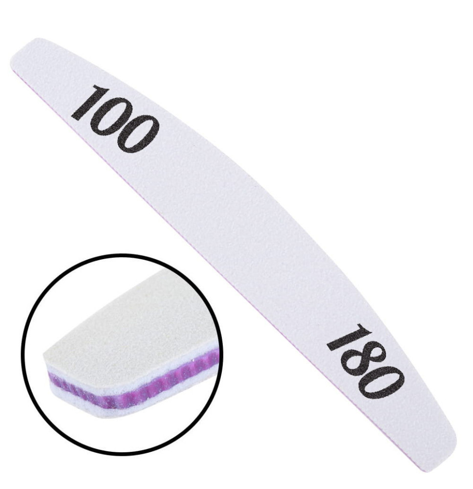 Pilník biely lodička 100/180