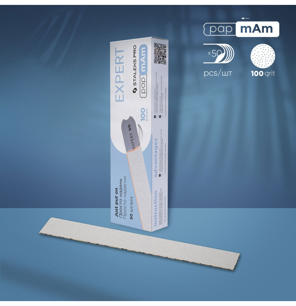 Náhradný brúsny papier biely STALEKS EXPERT pap rovný 100 50ks