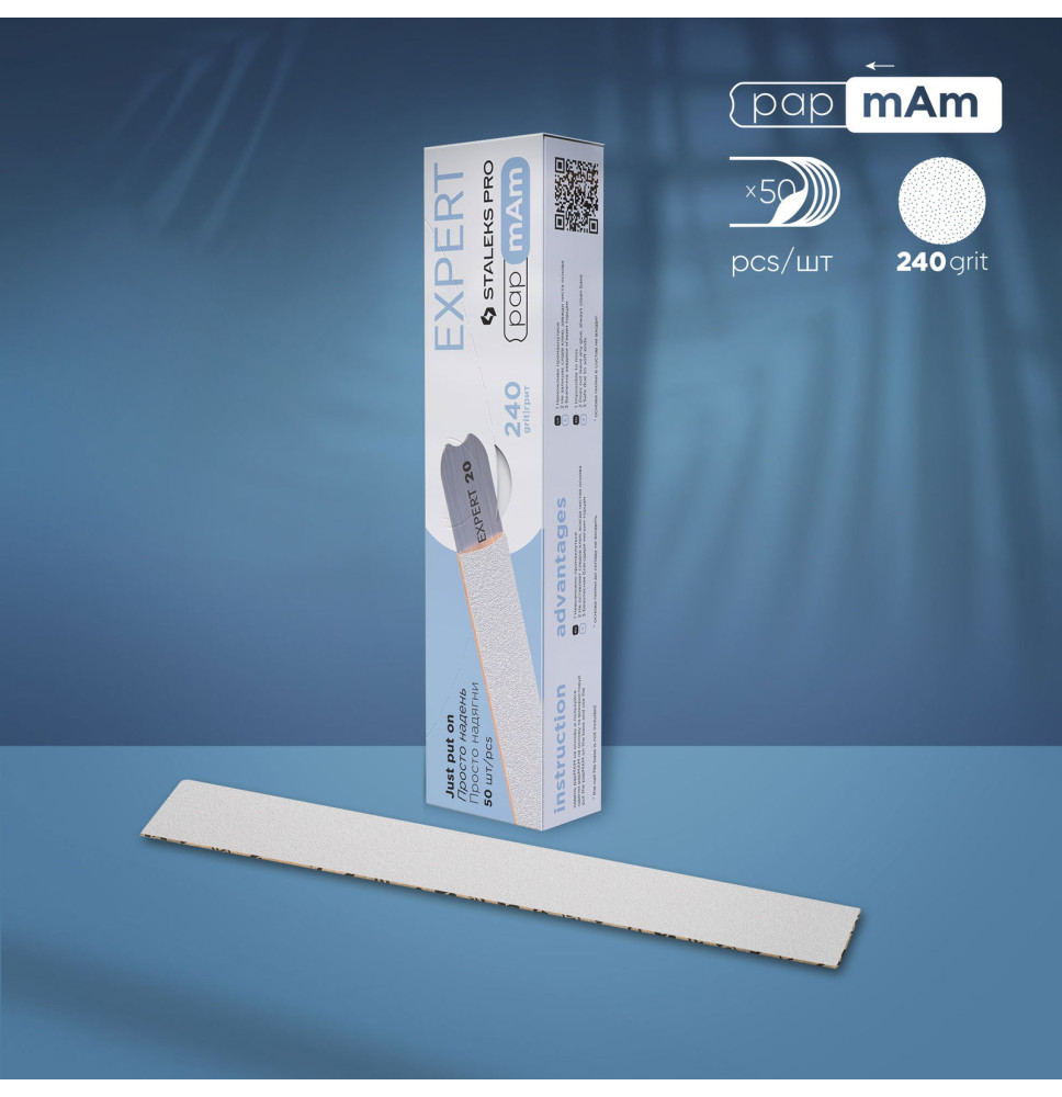 Náhradný brúsny papier biely STALEKS EXPERT pap rovný 240 50ks
