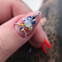 Zirkónové 3D diamanty nechty č.9 AB 20ks