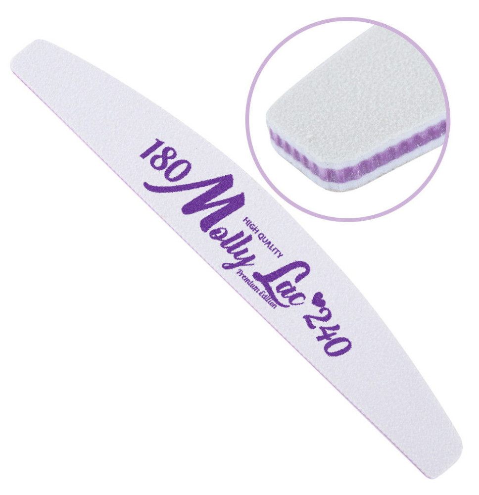 Pilníky Molly Lac biela lodička 180/240 1ks