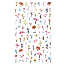 Nálepky na nechty kvety F358