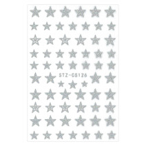 3D holografické nálepky na nechty hviezdičky CS126