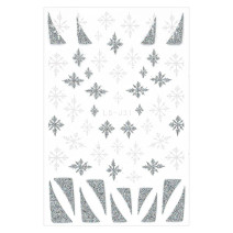 3D holo nálepky na nechty vločky J31