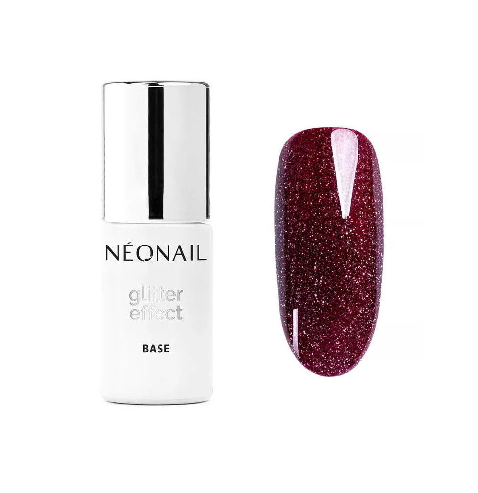 NeoNail báza Glitter effect Burgundy Shine 7,2ml