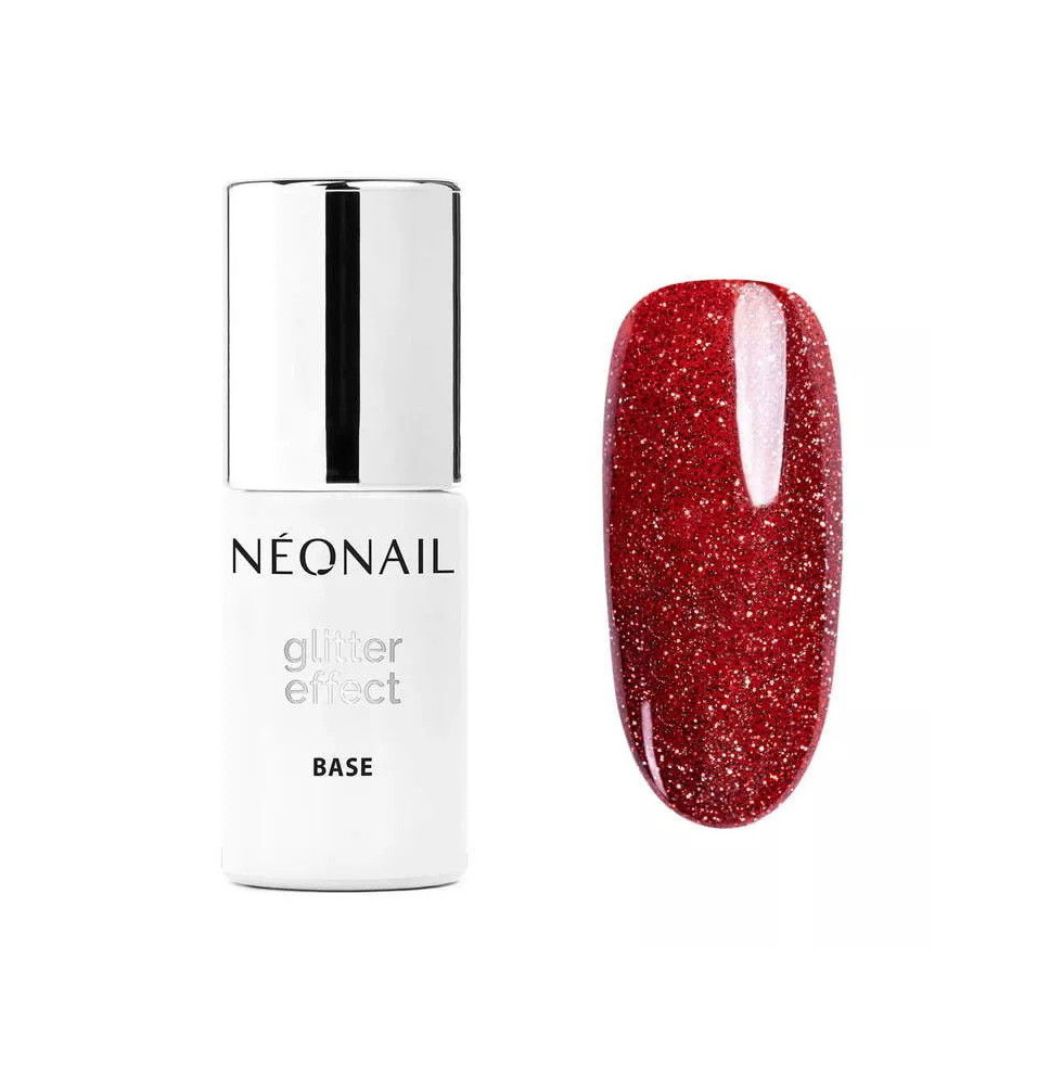 NeoNail báza Glitter effect Red Shine 7,2ml