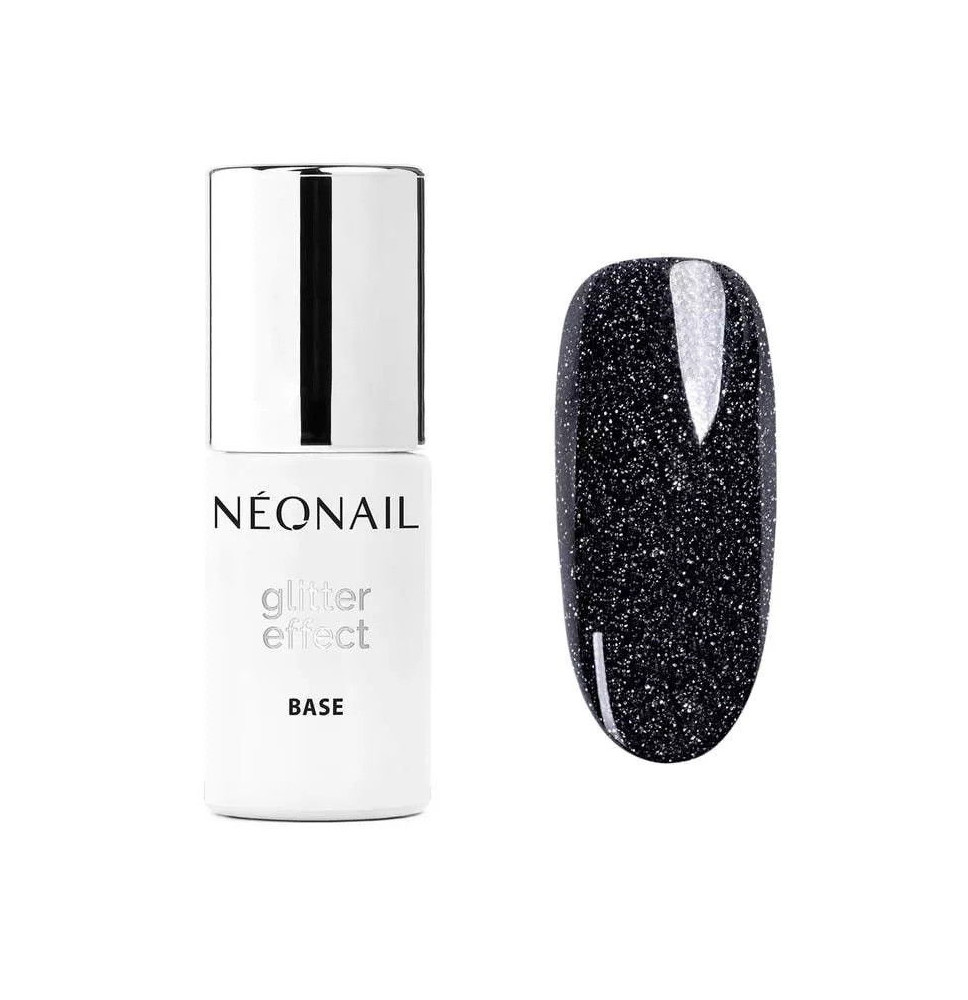 NeoNail báza Glitter effect Black Shine 7,2ml