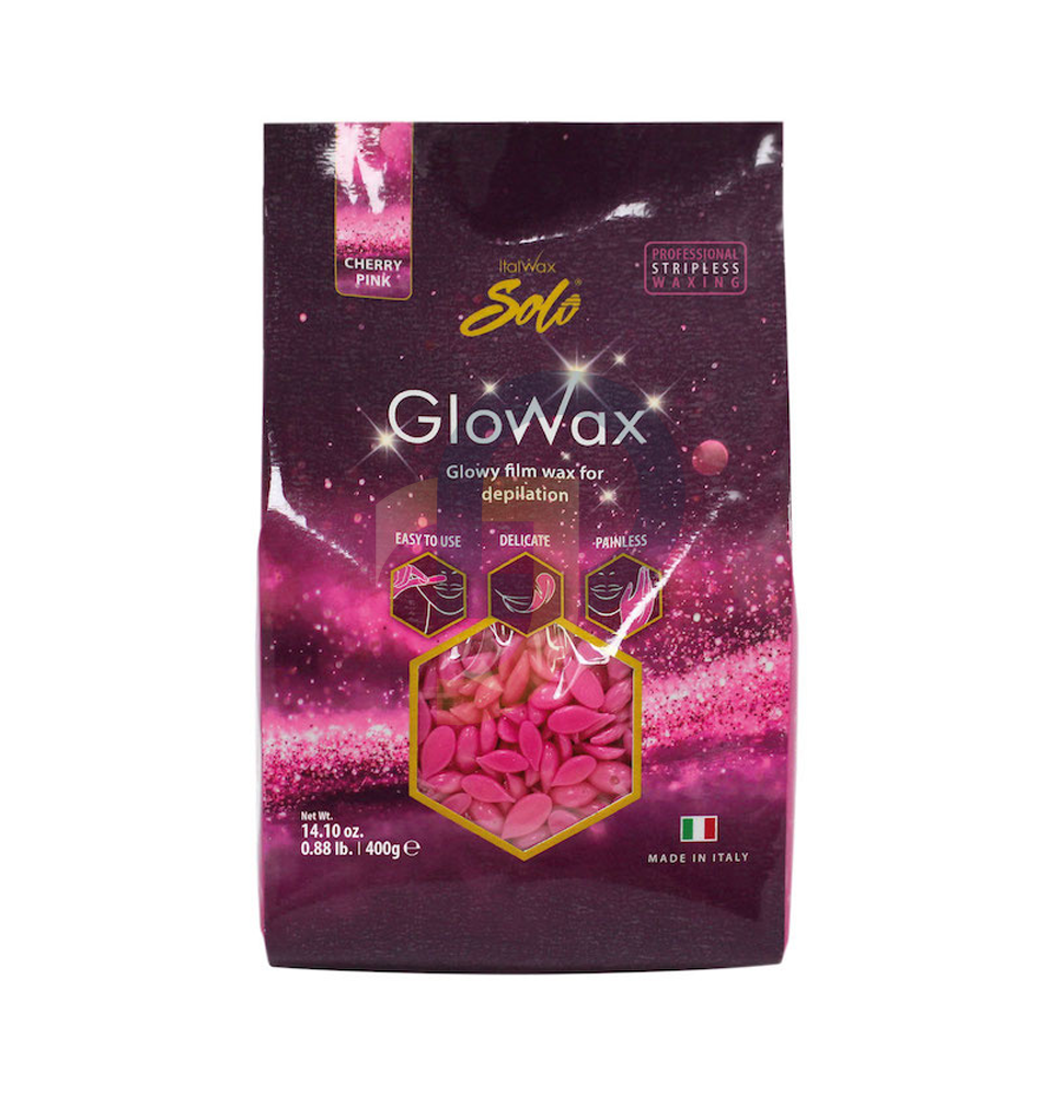 ItalWax Glowax zrniečka vosku Cherry Pink 400g
