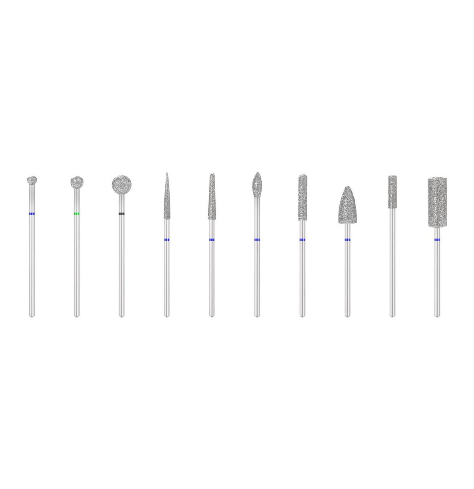 eXo sada diamantových frézok na nechty 10ks