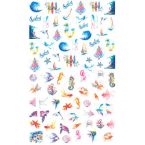 Nálepka na nechty morské vzory F649