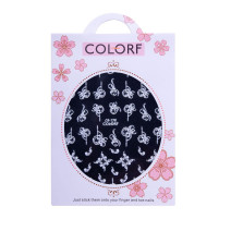 Nálepky na nechty tenké CB-176 biele