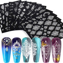 Nálepky na nechty tenké CB-176 biele