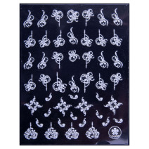 Nálepky na nechty tenké CB-176 biele