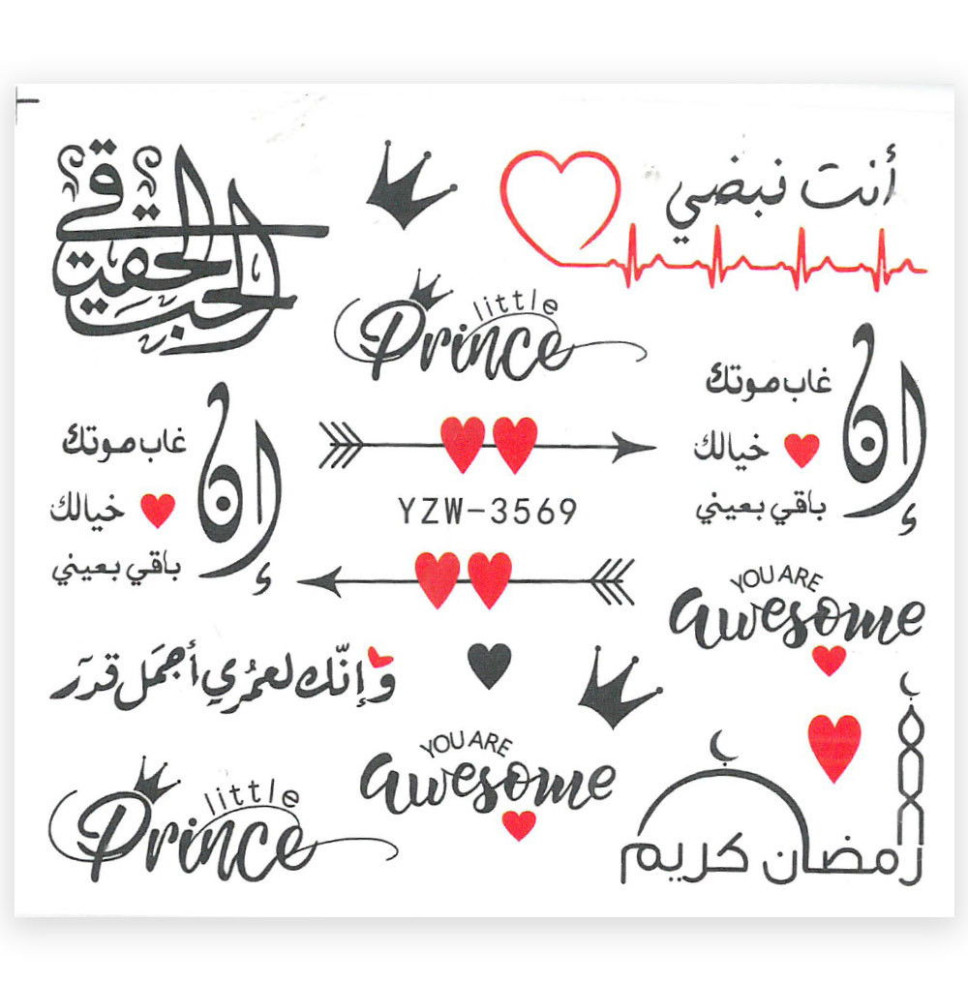 Vodonálepky na nechty YZW-3569