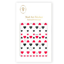Nálepky na nechty srdiečka Z-D4214 Red