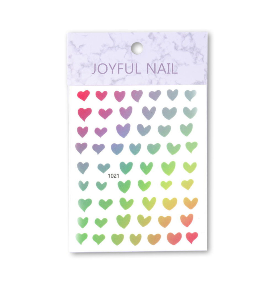 Nálepky na nechty srdiečka 1021