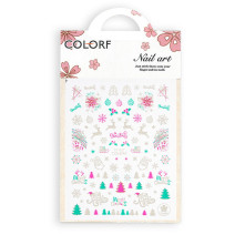 Vianočné nálepky na nechty CY-027