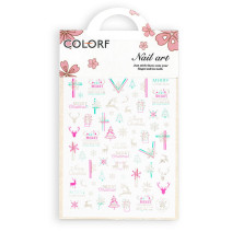 Vianočné nálepky na nechty CY-026