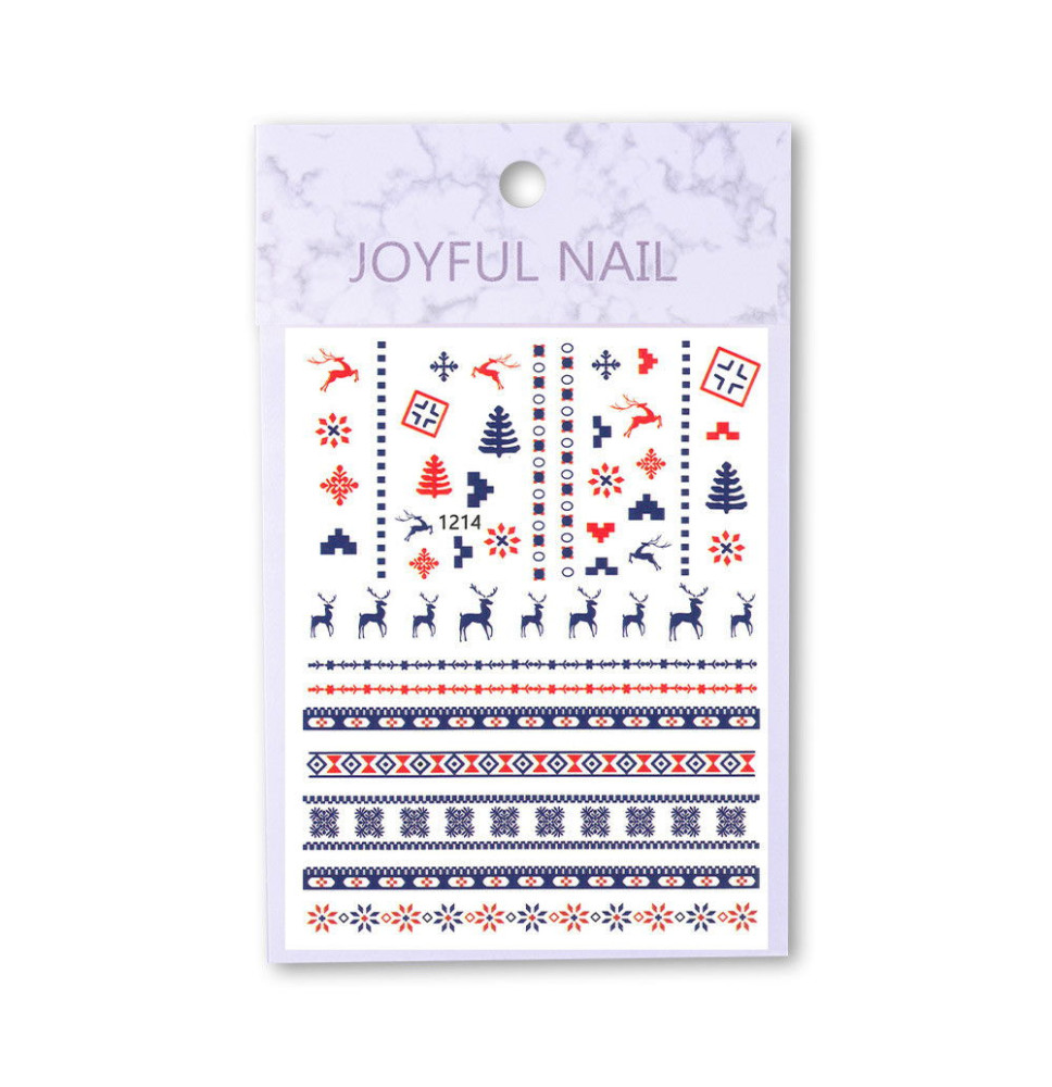 Vianočné nálepky na nechty 1214
