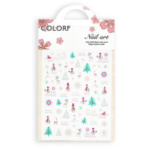 Vianočné nálepky na nechty CY-021