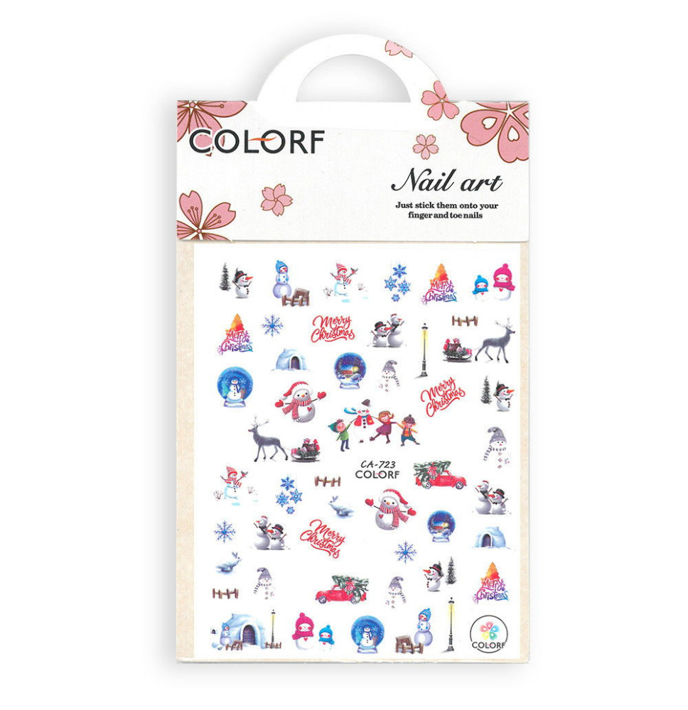 Vianočné nálepky na nechty CA-723