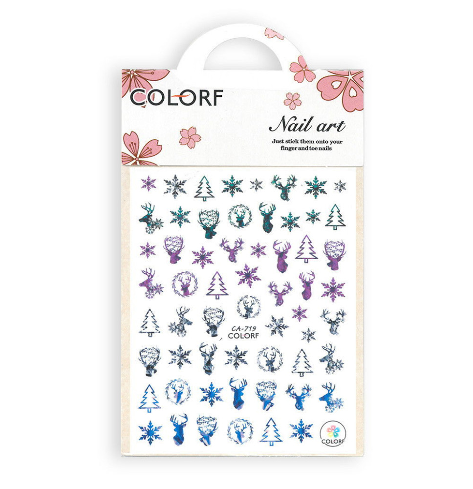 Vianočné nálepky na nechty CA-719