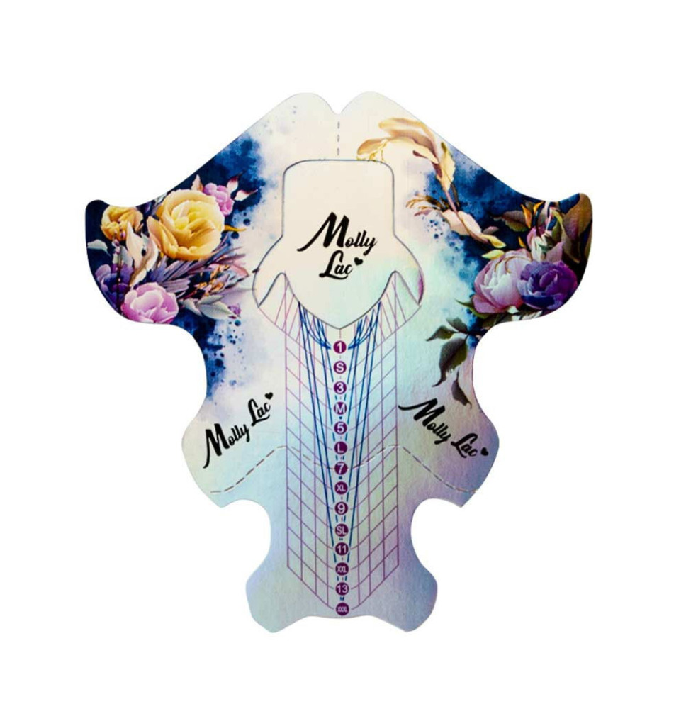 Šablóny na nechty Molly Lac Holo kvety 100ks