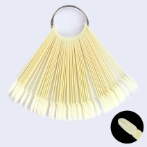 Vzorkovník na nechty na paličkách mandľa 50ks