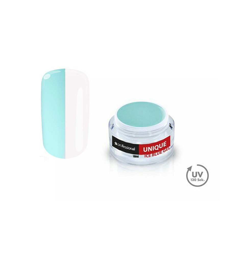 UV GÉL UNIQUE ICE BLUE 15ML PROFESSIONAIL PREMIUM