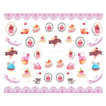 Vodonálepky s motívom MUFFIN BN-826