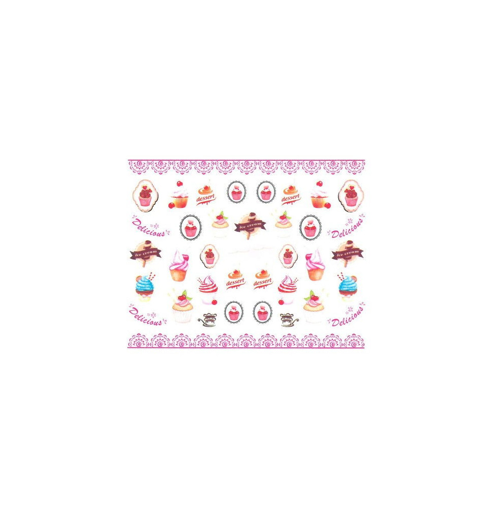 Vodonálepky s motívom MUFFIN BN-826