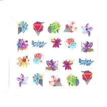 Vodonálepky s motívom KVETY BN-1755