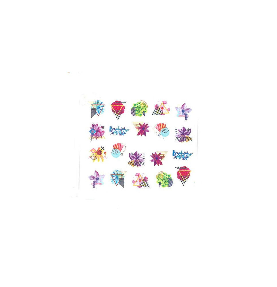 Vodonálepky s motívom KVETY BN-1755