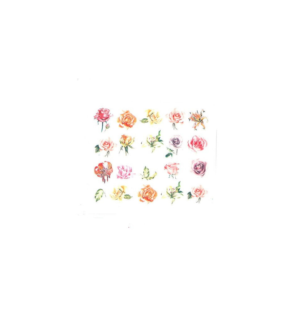 Vodonálepky s motívom KVETY BN-1772