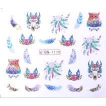 Vodonálepky s motívom pierok BN-1170