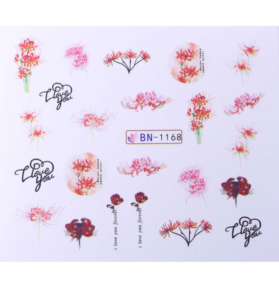 Vodonálepky s motívom kvetov BN-1168