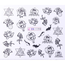 Vodonálepky s motívmi kvetov BN-1194