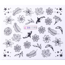 Vodonálepky s motívmi kvetov BN-1193