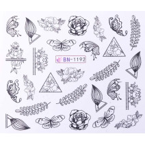 Vodonálepky s motívmi kvetov BN-1192